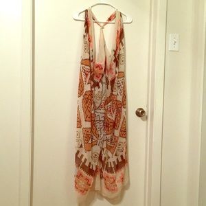 summer tie-up long cape/wall decor; Native Design